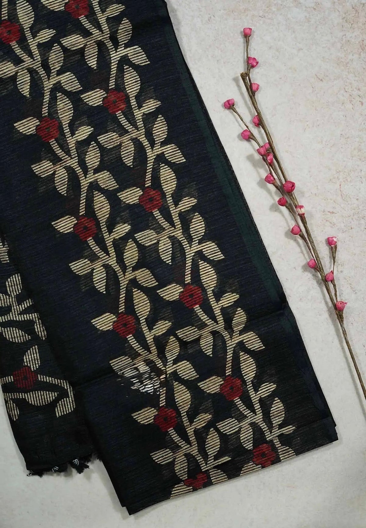 Light weight fancy jute saree