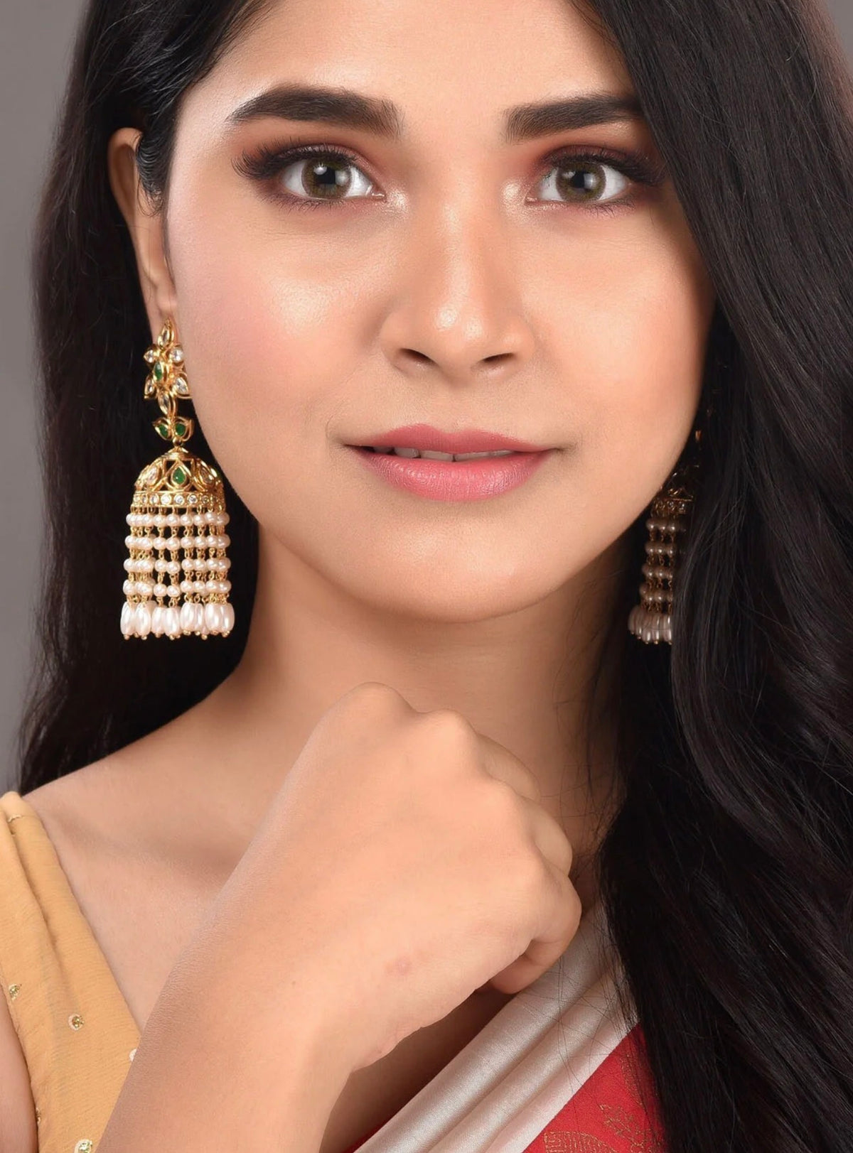 Gold-Toned Dome Shaped Jhumkas Earrings