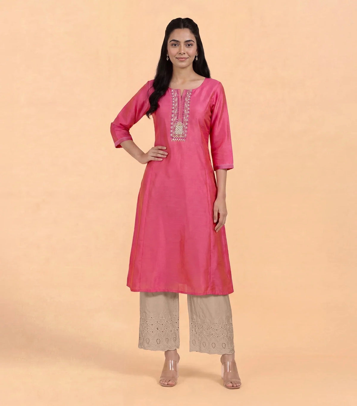 Blush Pink Festive Kurta